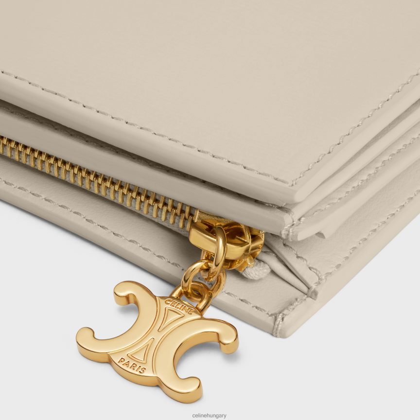 kiegészítők CELINE triomphe kompakt pénztárca triomphe bűbáj fényes borjúbőrből könnyű kő nők J6P488421