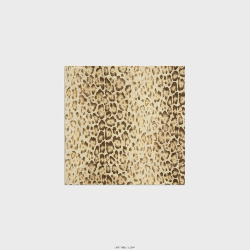 kiegészítők CELINE bandana triomphe selyem jacquardból leopárd nők J6P4881218