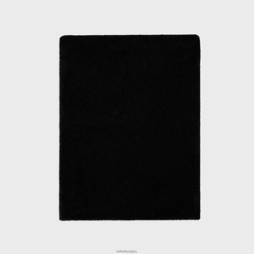 kiegészítők CELINE frottír pamut strandtörölköző fekete/törtfehér férfiak J6P4882269