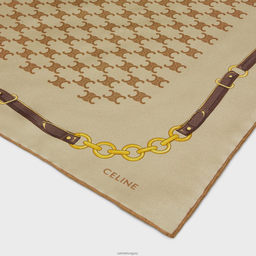 kiegészítők CELINE kendő selyem twillben bézs nők J6P4881216