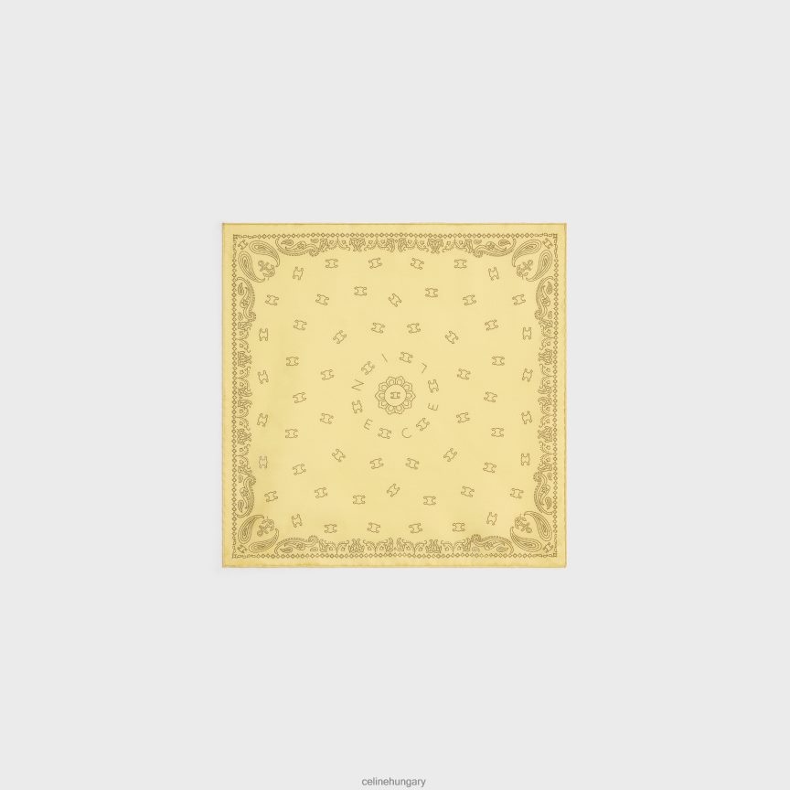 kiegészítők CELINE kendő selyem twillben paille/ecorce nők J6P4881214