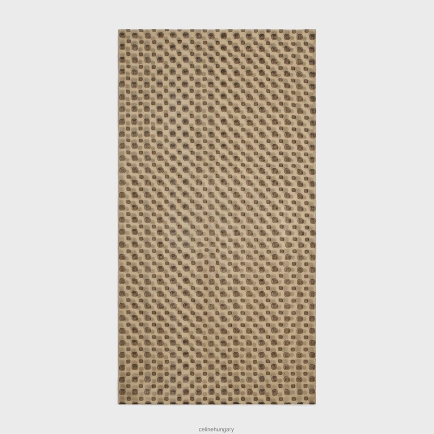 kiegészítők CELINE lopott biscotto-mintás kasmír muszlinban bézs nők J6P4881201