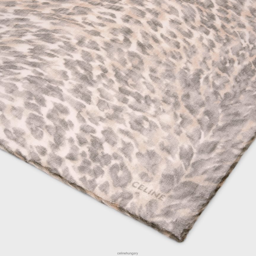 kiegészítők CELINE lopott hiúz mintás kasmír muszlinban gris nők J6P4881203