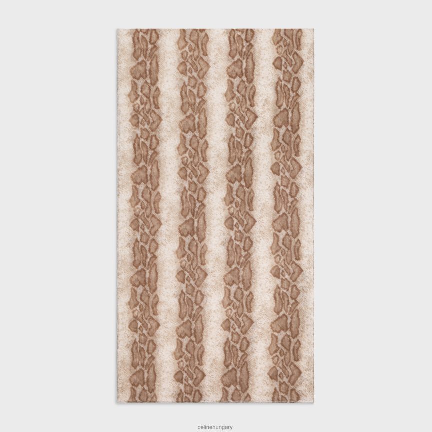 kiegészítők CELINE lopott kígyómintás kasmír muszlinban bézs/marron nők J6P4881202