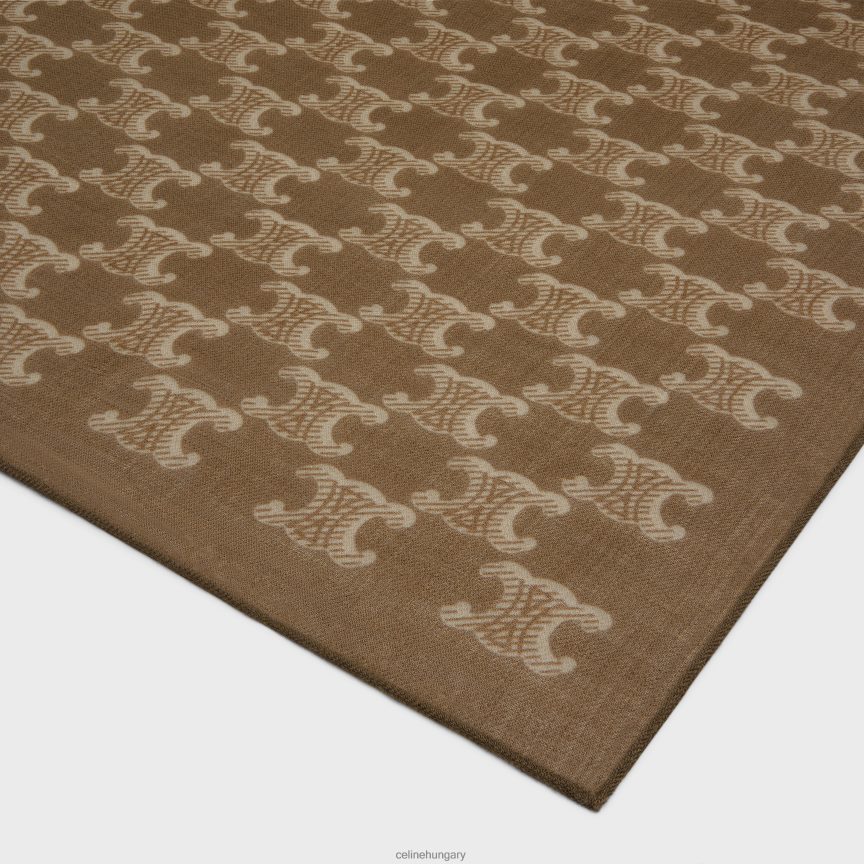 kiegészítők CELINE lopott monogramos kasmír muszlin barna/bézs nők J6P4881196