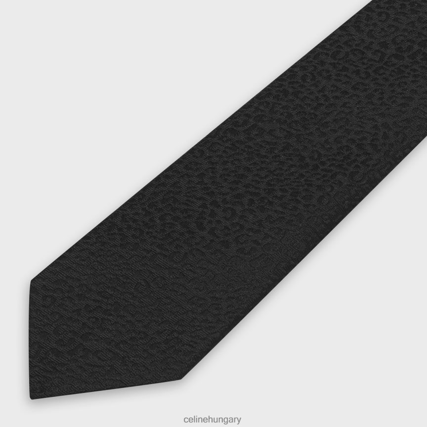 kiegészítők CELINE selyem jacquard nyakkendő fekete férfiak J6P4882268