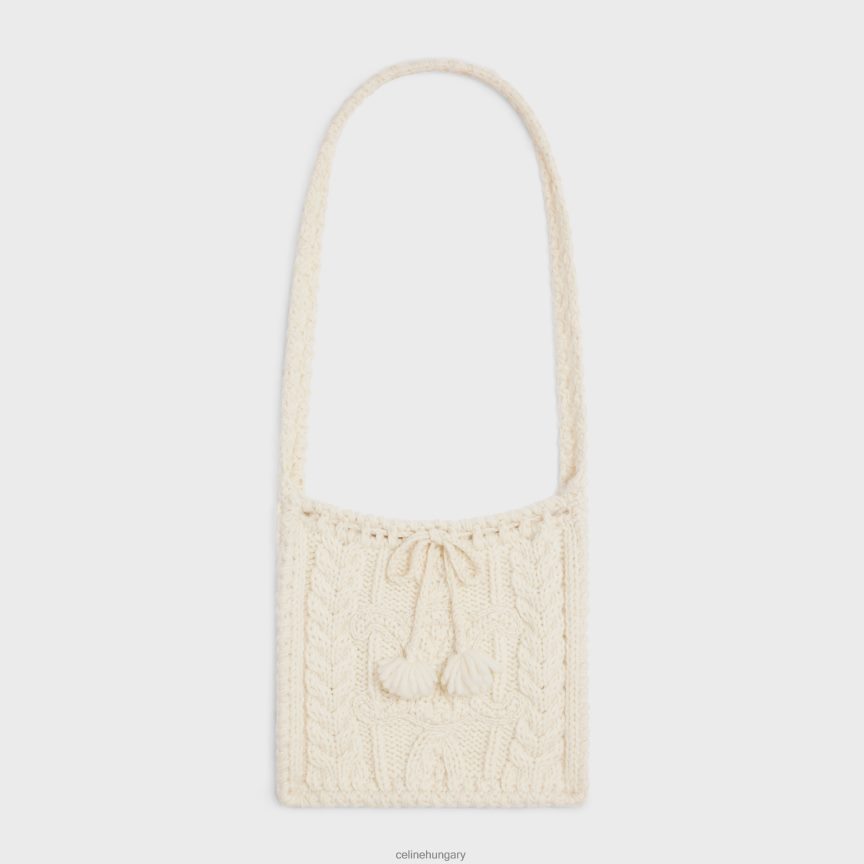 kiegészítők CELINE táska triomphe aran moher gyapjúból törtfehér nők J6P4881190