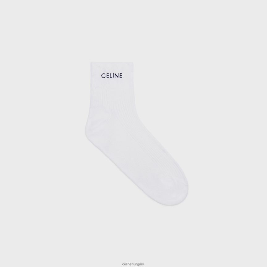 kiegészítők CELINE zokni pamut törtfehér nők J6P4881058