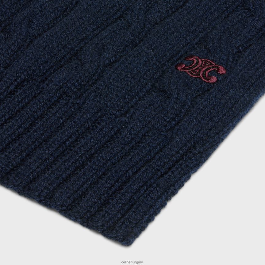kiegészítők CELINE kábelkötésű kasmír triomphe sál haditengerészet nők J6P4881180