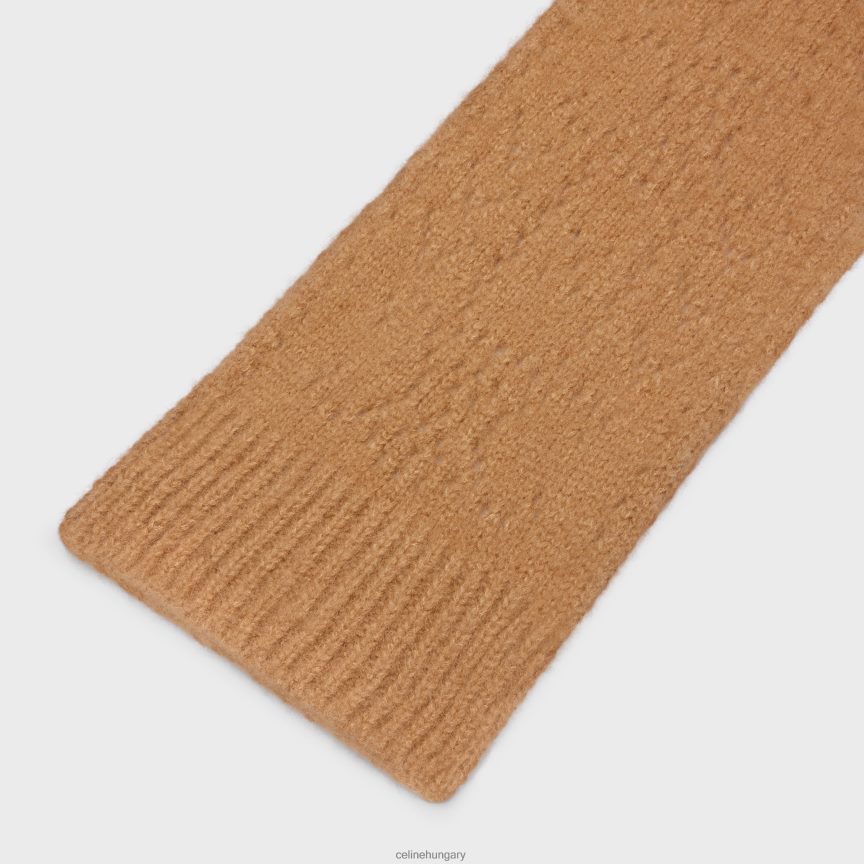 kiegészítők CELINE kasmír és selyem pointelle sál teve nők J6P4881177