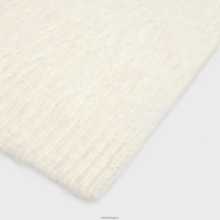 kiegészítők CELINE sál fair isle alpaka gyapjú pointelle színben törtfehér nők J6P4881175