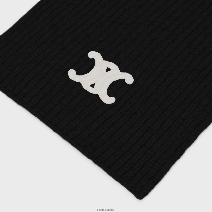 kiegészítők CELINE triomphe sál varrat nélküli kasmírból fekete nők J6P4881169