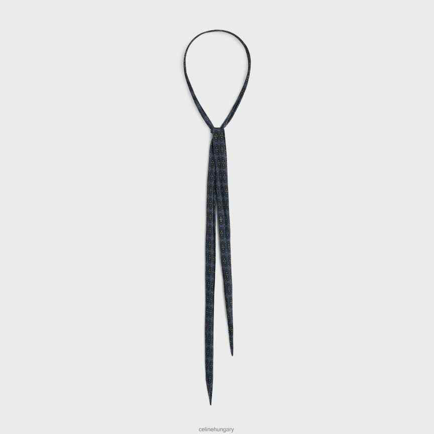 kiegészítők CELINE vékony barokk selyem charmeuse sál kék farmer nők J6P4881220