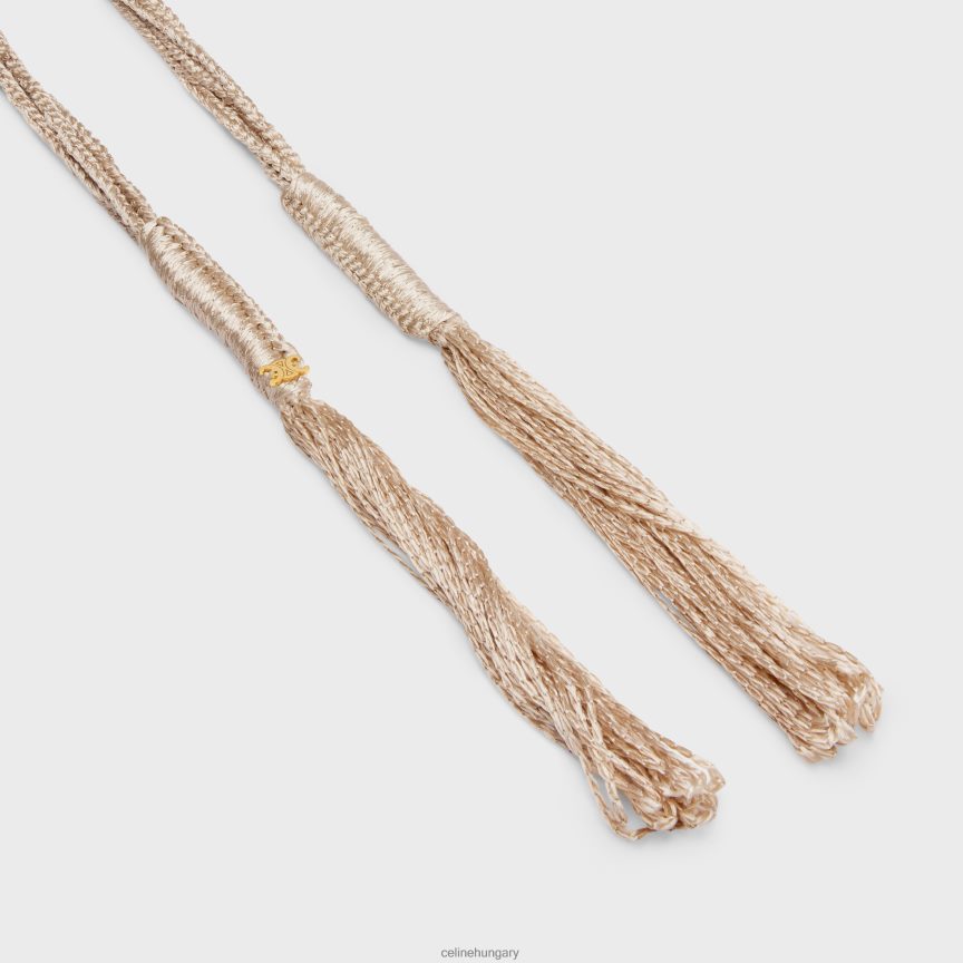 kiegészítők CELINE vékony horgolt selyem sál világos szürkés nők J6P4881219