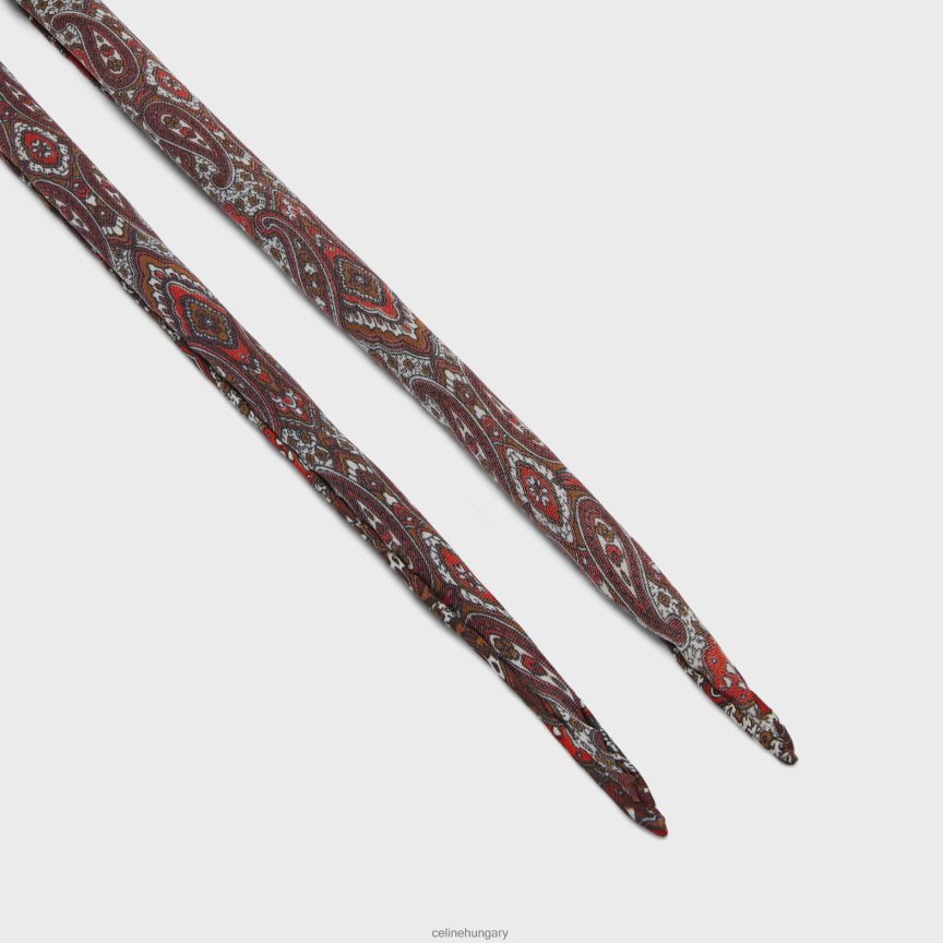 kiegészítők CELINE vékony sál kasmír selyem charmeuse barna/bordó nők J6P4881222