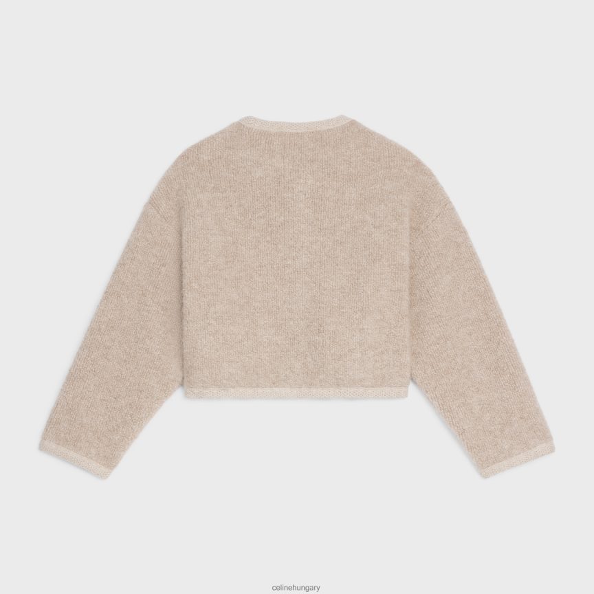 ruházat CELINE alpaka gyapjú kardigán kabát zabpehely nők J6P488767