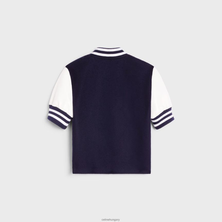 ruházat CELINE chelsea teddy kabát dupla arcú kasmírból haditengerészet nők J6P488730