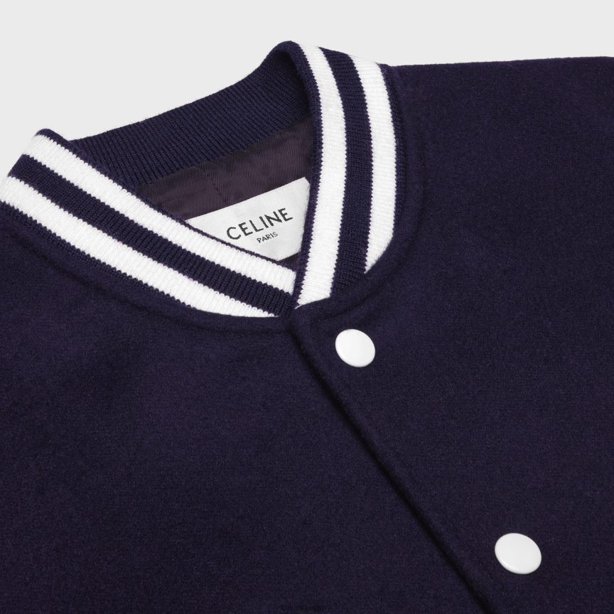 ruházat CELINE chelsea teddy kabát dupla arcú kasmírból haditengerészet nők J6P488730