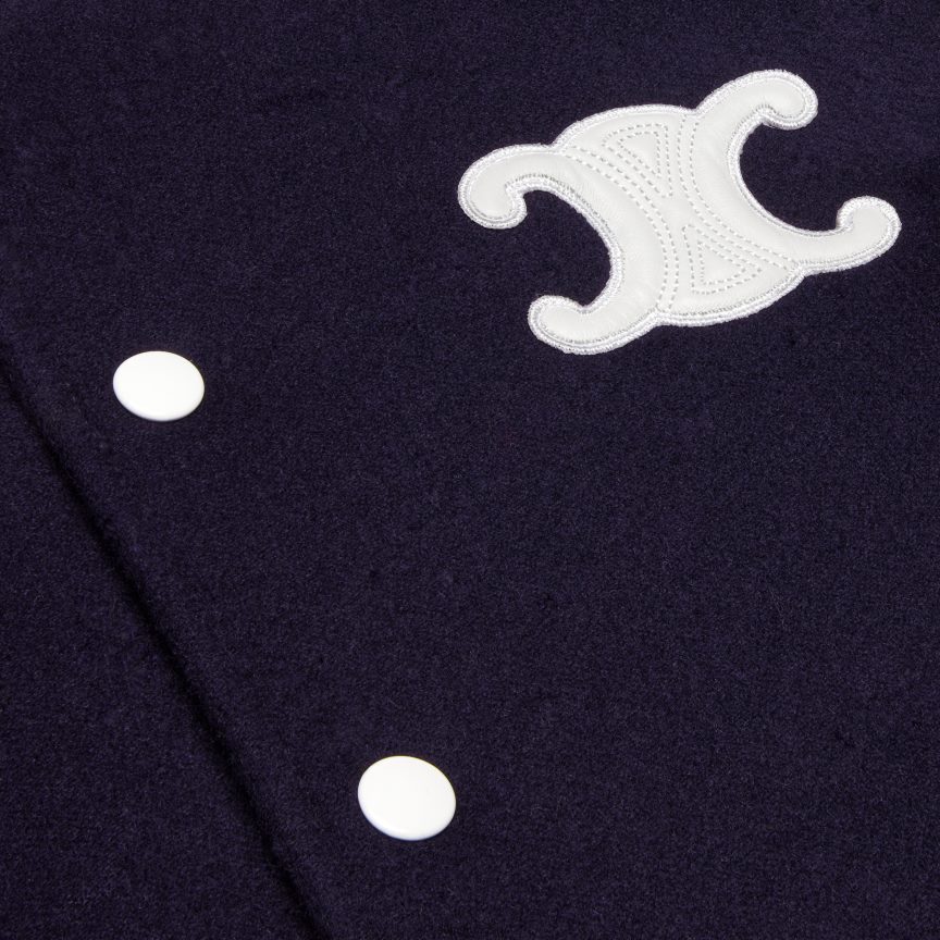 ruházat CELINE chelsea teddy kabát dupla arcú kasmírból haditengerészet nők J6P488730