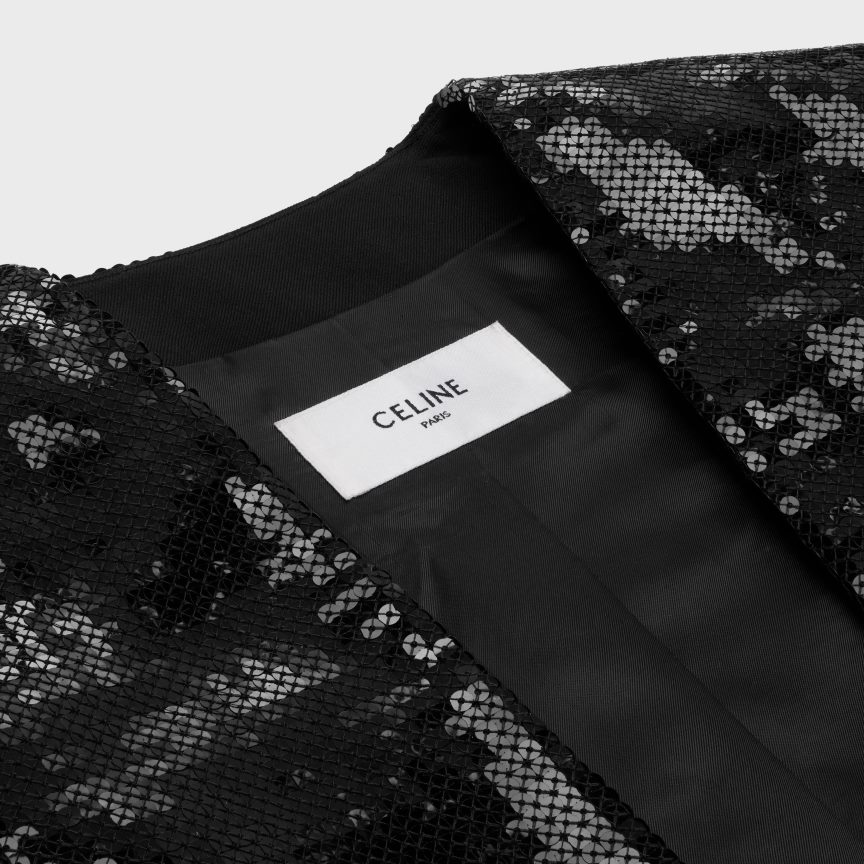 ruházat CELINE hímzett boleró gyapjú gabardinnal fekete nők J6P488726