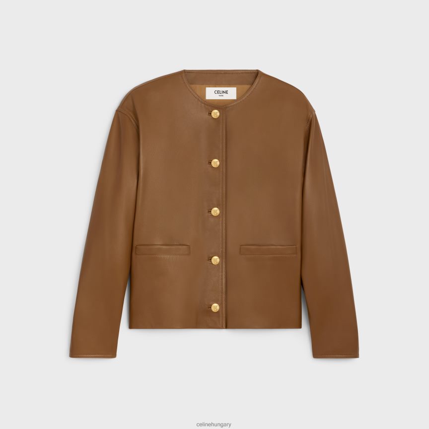 ruházat CELINE kabát tiszta gallérral puha báránybőrből bézs nők J6P488624