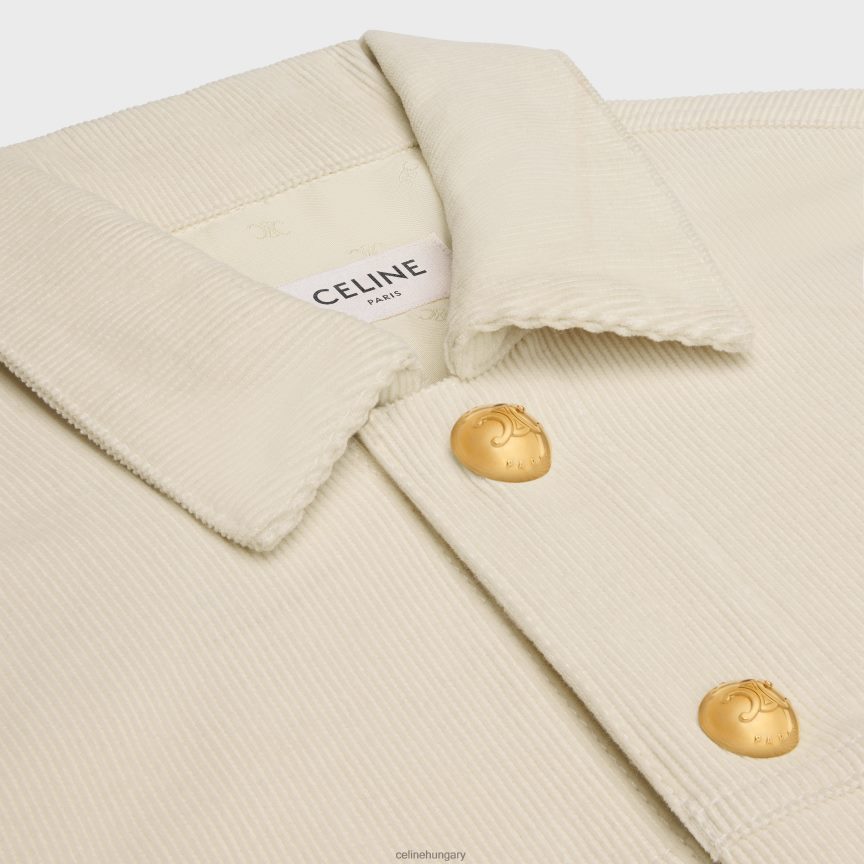 ruházat CELINE kamionos kabát kordbársonyból nyers mosás nők J6P488735