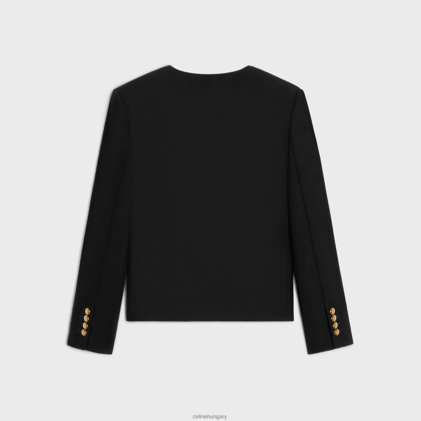 ruházat CELINE kasmír flanel anyagú chasseur kabát fekete nők J6P488629