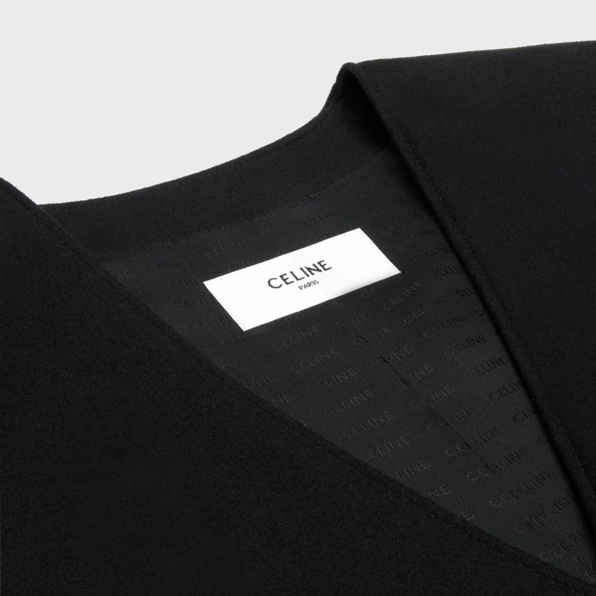 ruházat CELINE kasmír flanel anyagú chasseur kabát fekete nők J6P488629