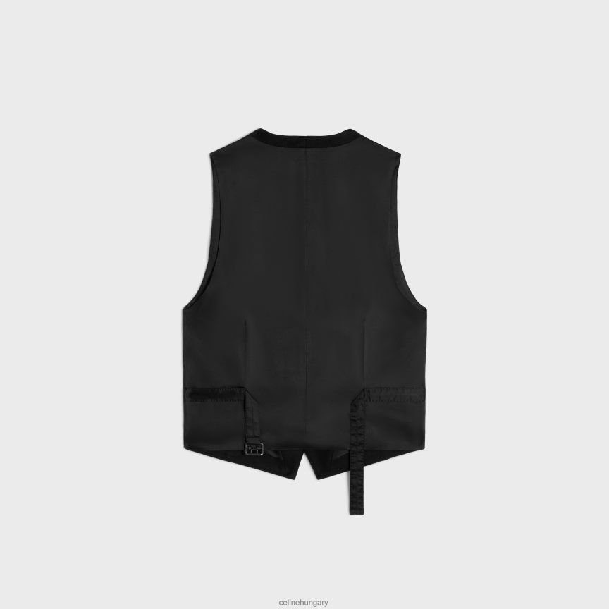 ruházat CELINE kasmír flanel mellény fekete nők J6P488727