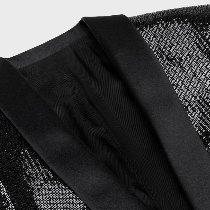 ruházat CELINE kim tux kabát mikro flitteres sable anyagból fekete nők J6P488722