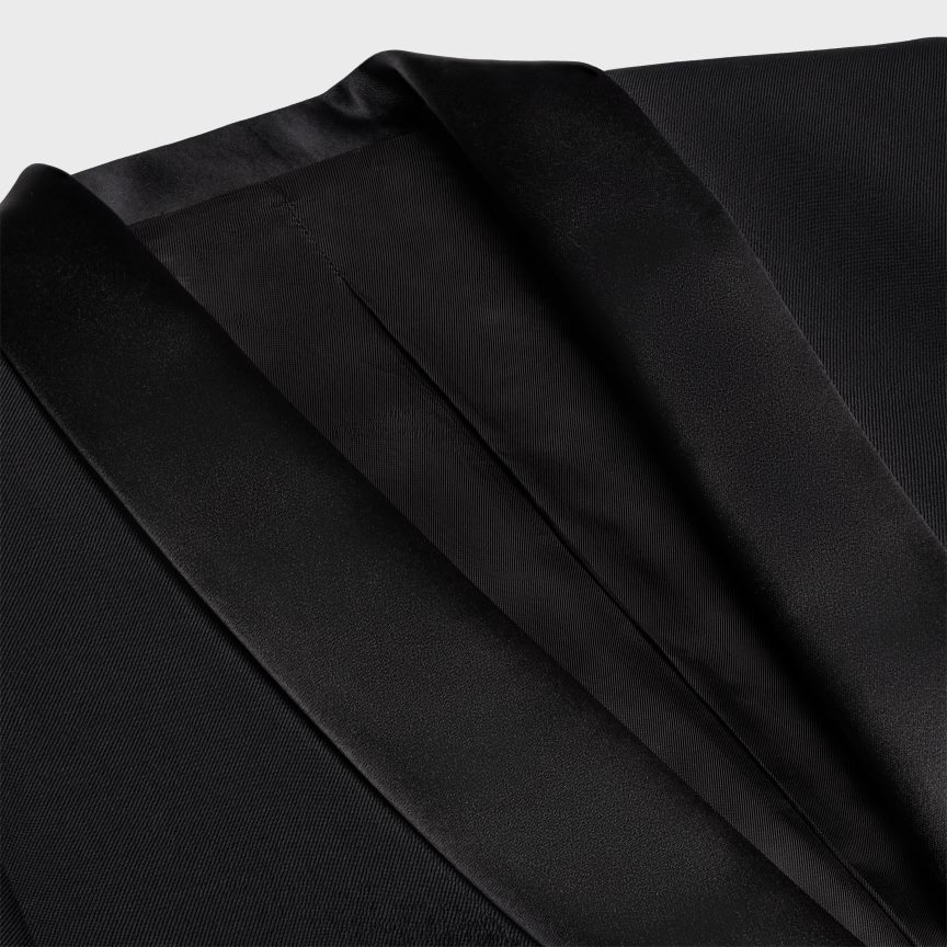 ruházat CELINE klasszikus szmoking kabát moherből és selyemből fekete nők J6P488721