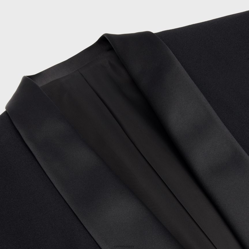 ruházat CELINE spencer tux kabát grain de poudre színben fekete nők J6P488725