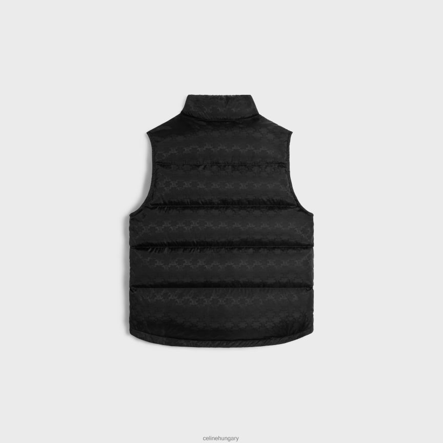 ruházat CELINE steppelt blúz kabát monogramos nylonból fekete nők J6P488668