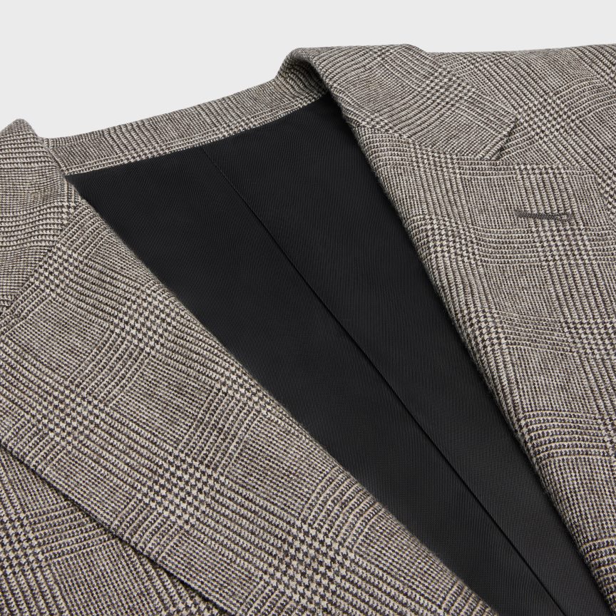 ruházat CELINE tomboy kabát Prince of Wales csekk flanel ebene/ficelle nők J6P488720