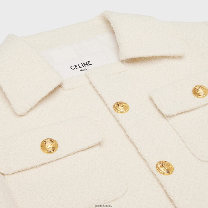ruházat CELINE vágott chelsea kabát tweedben craie nők J6P488736