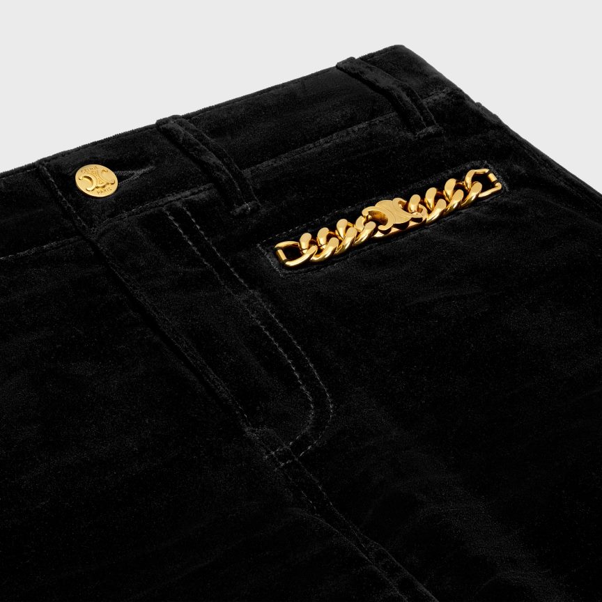 ruházat CELINE jane kiszélesedő bársony farmernadrág nyers mosás nők J6P488851