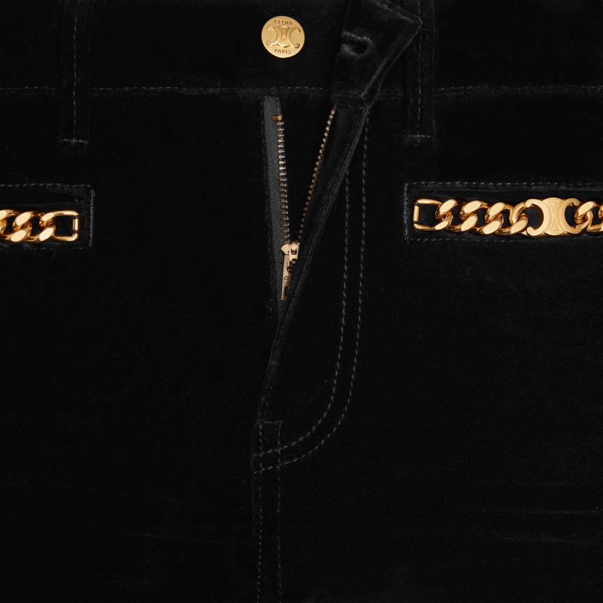 ruházat CELINE jane kiszélesedő bársony farmernadrág nyers mosás nők J6P488851