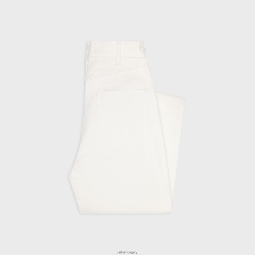 ruházat CELINE jane kiszélesedő farmer farmer optikai fehér mosás nők J6P488856