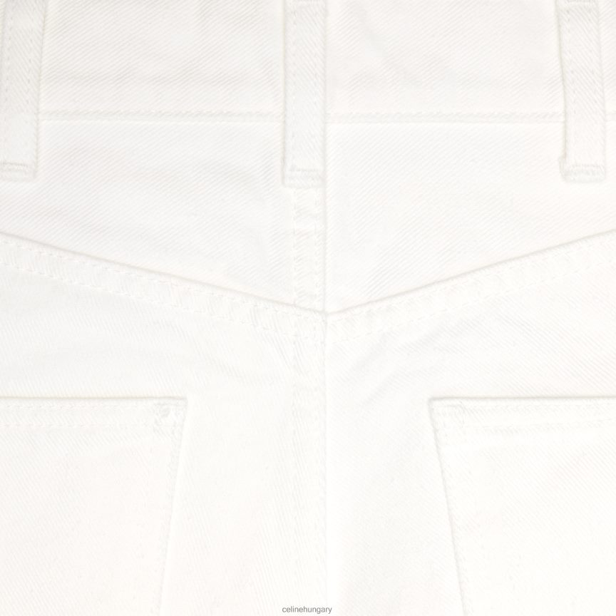 ruházat CELINE jane kiszélesedő farmer farmer optikai fehér mosás nők J6P488856