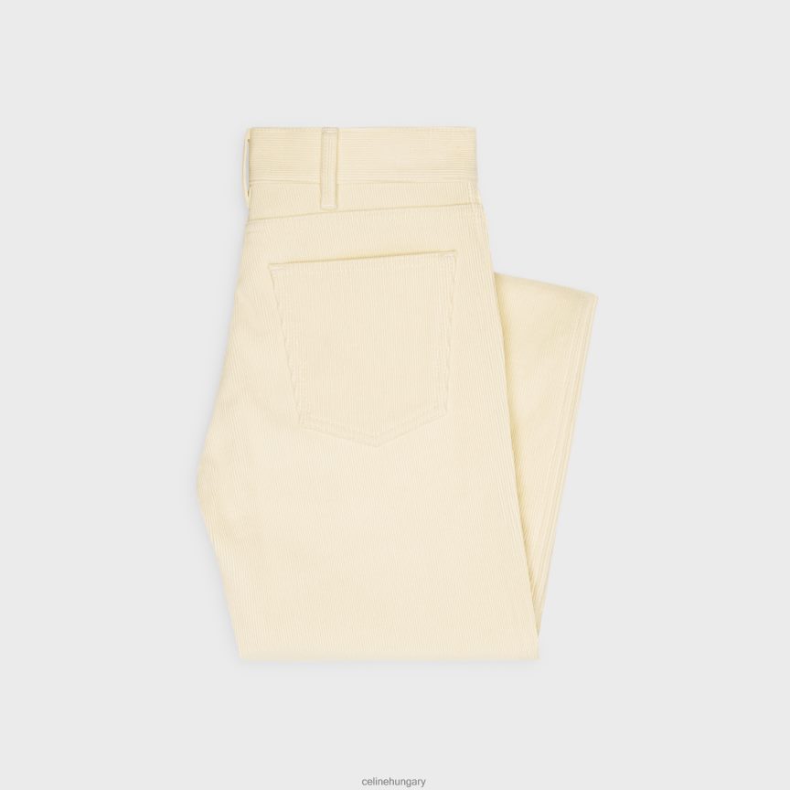 ruházat CELINE jane kiszélesedő kordbársony farmer nyers mosás nők J6P488855