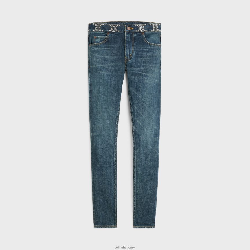 ruházat CELINE neo skinny farmer farmerből tiszta sötét unió mosás nők J6P488868