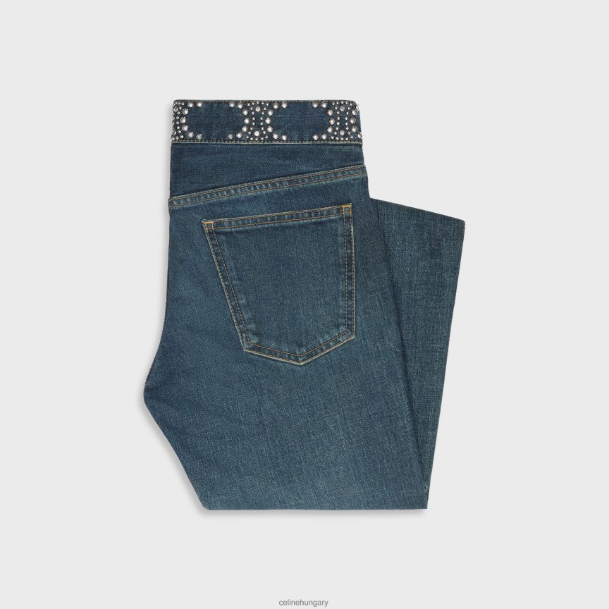 ruházat CELINE neo skinny farmer farmerből tiszta sötét unió mosás nők J6P488868