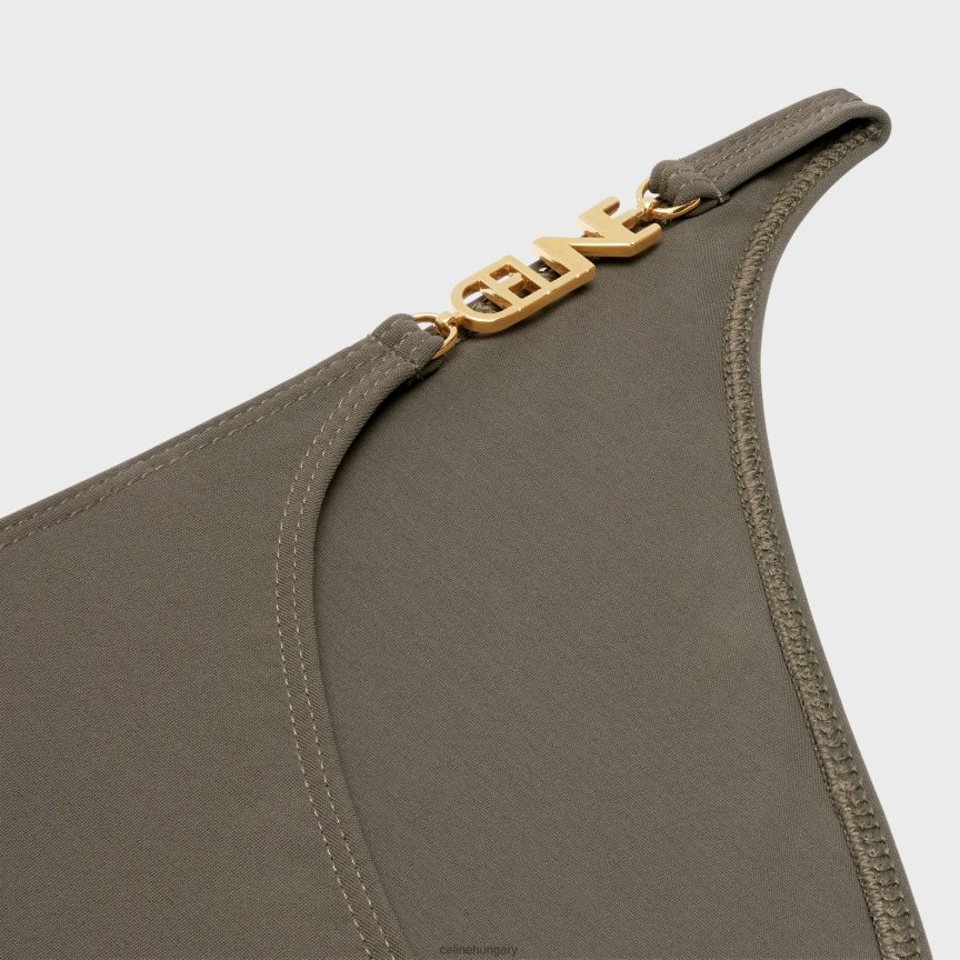 ruházat CELINE fürdőruha alsó matt dzsörzé olajbogyó nők J6P488901