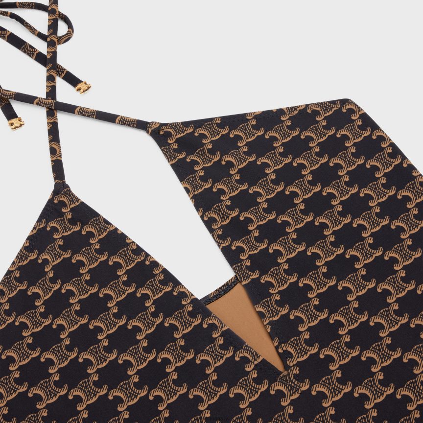 ruházat CELINE fürdőruha monogramos mezben karamell/barna nők J6P488897