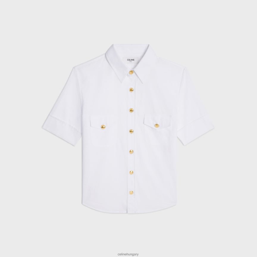 ruházat CELINE chelsea ing pamutbatiszt fehér nők J6P488844