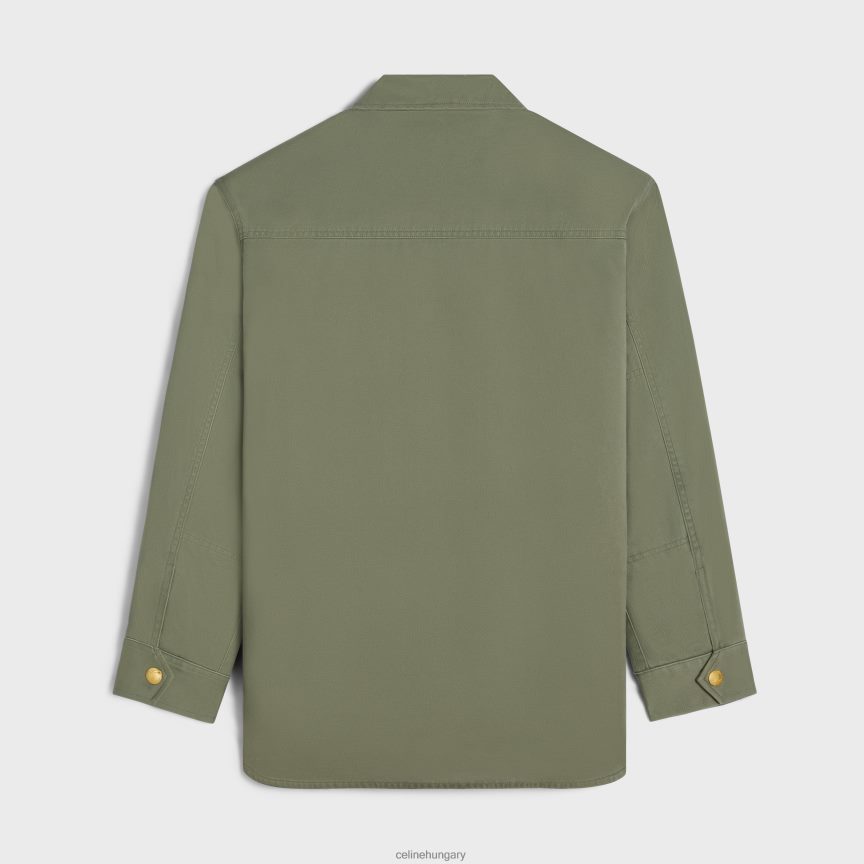 ruházat CELINE műszaki pamut felsőing kaki nők J6P488633