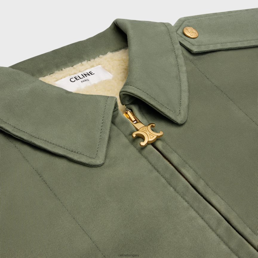ruházat CELINE műszaki pamut felsőing kaki nők J6P488633