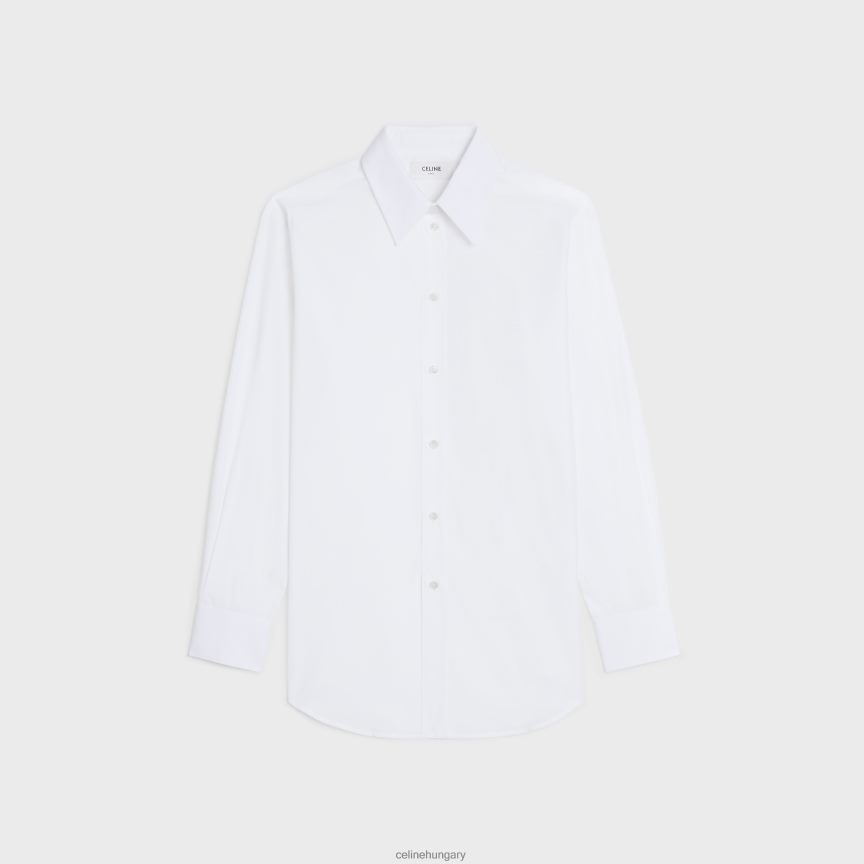 ruházat CELINE pamut poplin barát ing fehér nők J6P488832