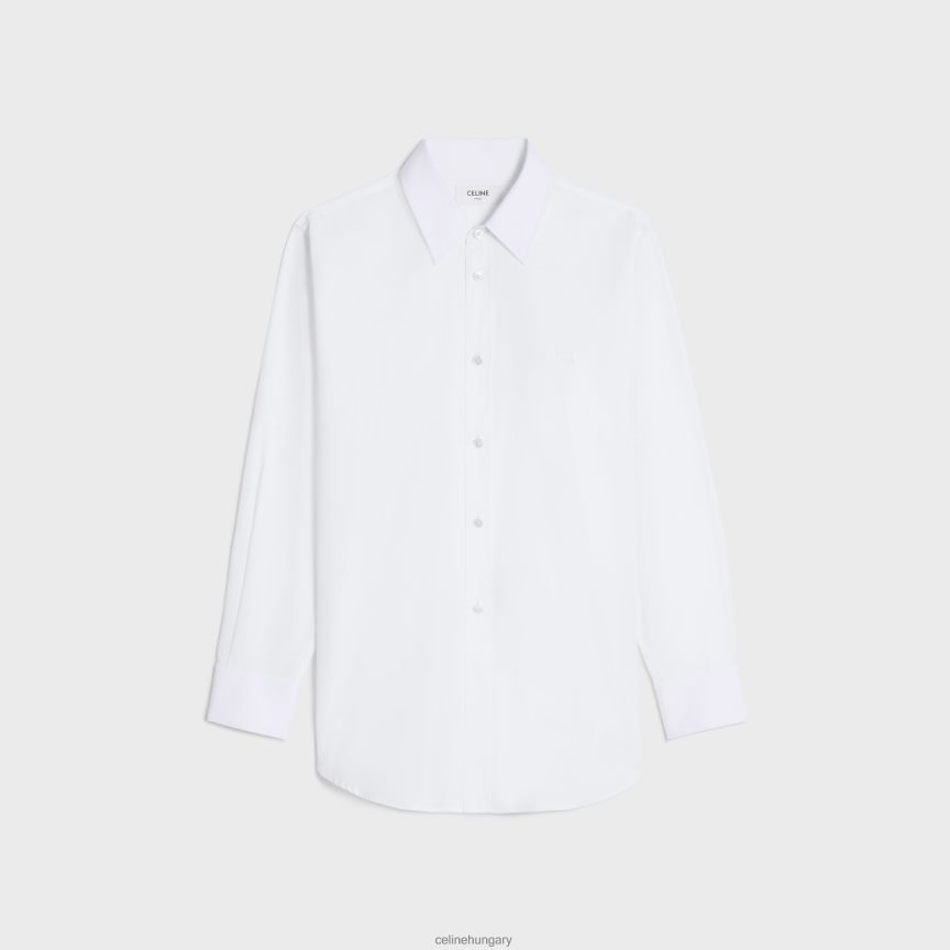ruházat CELINE tomboy ing pamut poplinból fehér nők J6P488577