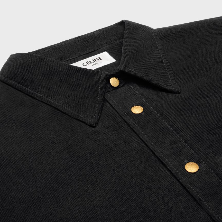 ruházat CELINE vágott kordbársony ing nyers mosás nők J6P488638